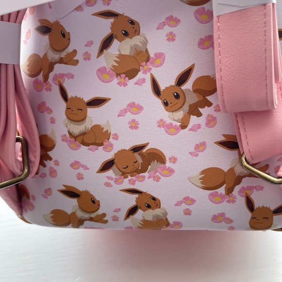 Loungefly Pokemon Eevee Sakura Mini Backpack and Cardholder Set - Picture 13 of 16